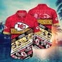 NFL Kansas City Chiefs Hawaiian Shirt Tropical Palm Leaves NFL Kansas City Chiefs Hawaiian Shirt Tropical Palm Leaves