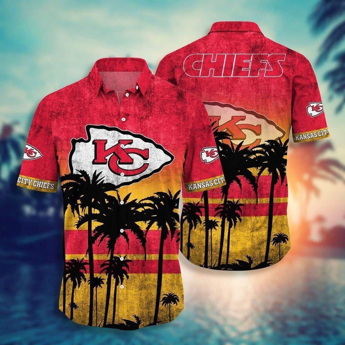 Kansas City Chiefs Hawaiian Shirt Beach Vacation Gift Kansas City Chiefs Hawaiian Shirt Beach Vacation Gift