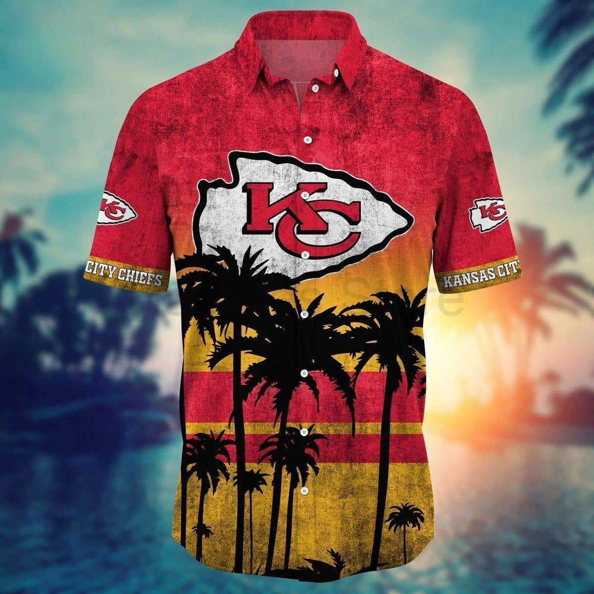 Kansas City Chiefs Hawaiian Shirt Beach Vacation Gift Kansas City Chiefs Hawaiian Shirt Beach Vacation Gift