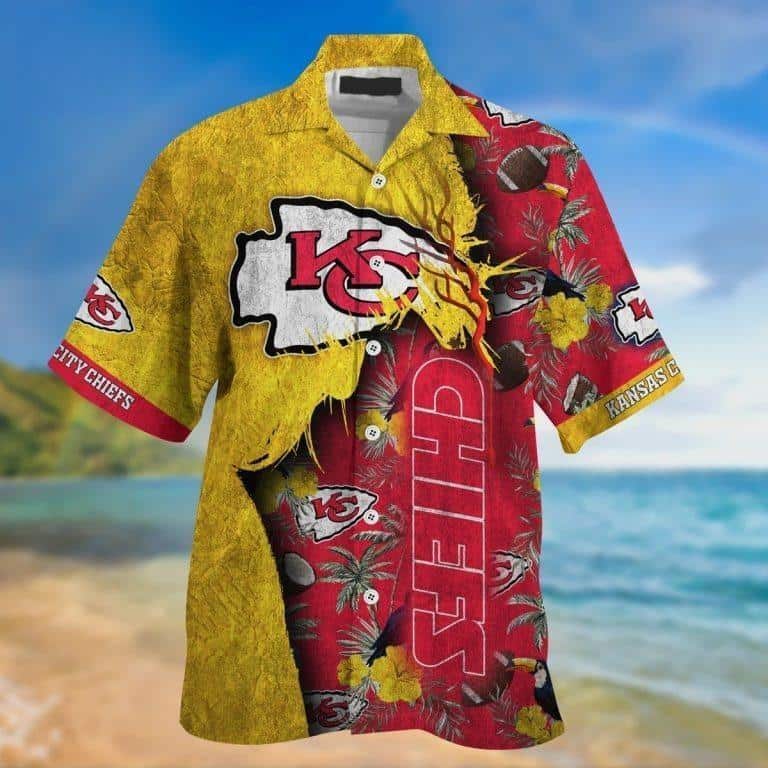 Kansas City Chiefs Hawaiian Shirt Gift For Beach Trip Kansas City Chiefs Hawaiian Shirt Gift For Beach Trip