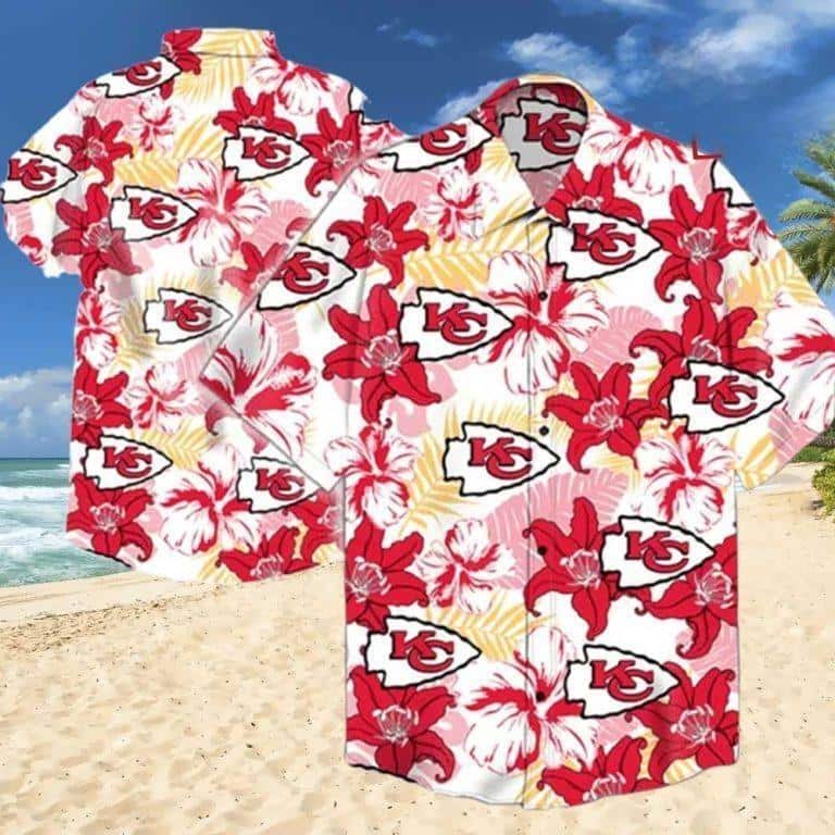 Kansas City Chiefs Hawaiian Shirt Trendy Summer Gift For Sports Dad Kansas City Chiefs Hawaiian Shirt Trendy Summer Gift For Sports Dad