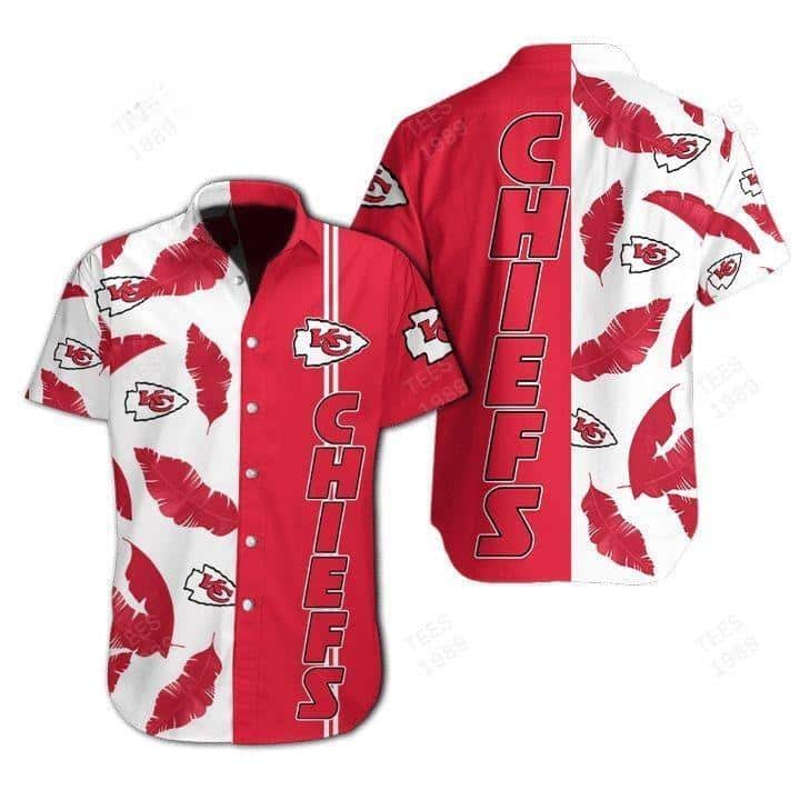 Kansas City Chiefs Hawaiian Shirt Palm Leaves Pattern Beach Lovers Gift Kansas City Chiefs Hawaiian Shirt Palm Leaves Pattern Beach Lovers Gift