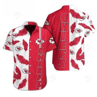Kansas City Chiefs Hawaiian Shirt Palm Leaves Pattern Beach Lovers Gift Kansas City Chiefs Hawaiian Shirt Palm Leaves Pattern Beach Lovers Gift
