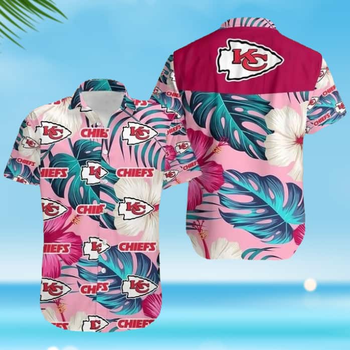 Kansas City Chiefs Hawaiian Shirt Tropical Pattern Beach Gift For Dad