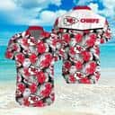 Kansas City Chiefs Hawaiian Shirt Hibiscus Flowers Pattern Beach Gift For Him Kansas City Chiefs Hawaiian Shirt Hibiscus Flowers Pattern Beach Gift For Him