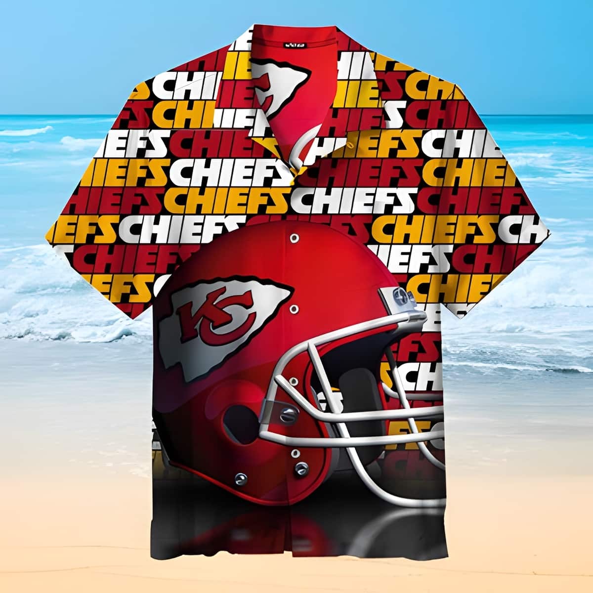 Kansas City Chiefs Hawaiian Shirt Football Helmet Best Beach Gift