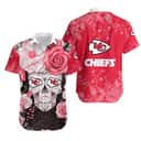 Kansas City Chiefs Hawaiian Shirt Skull Rose Trendy Summer Gift Kansas City Chiefs Hawaiian Shirt Skull Rose Trendy Summer Gift