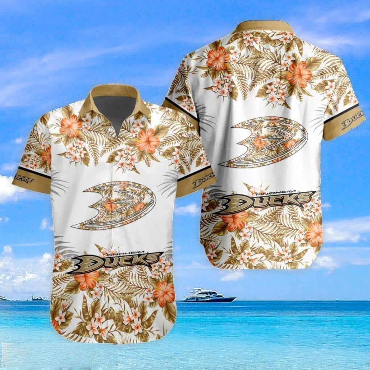 NHL Anaheim Ducks Hawaiian Shirt Summer Beach Gift