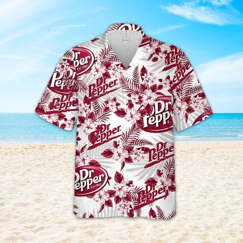 Dr Pepper Beer Hawaiian Shirt Tropical Flower Pattern Practical Beach Gift Dr Pepper Beer Hawaiian Shirt Tropical Flower Pattern Practical Beach Gift