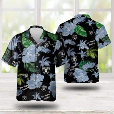 NFL Las Vegas Raiders Hawaiian Shirt Hibiscus Flower NFL Las Vegas Raiders Hawaiian Shirt Hibiscus Flower