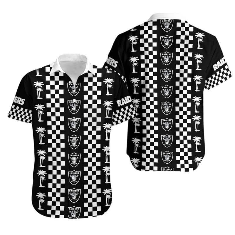 NFL Las Vegas Raiders Hawaiian Shirt Coconut Trees Best Beach Gift NFL Las Vegas Raiders Hawaiian Shirt Coconut Trees Best Beach Gift