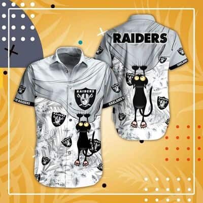 Black Cat NFL Las Vegas Raiders Hawaiian Shirt Black Cat NFL Las Vegas Raiders Hawaiian Shirt