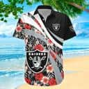 Las Vegas Raiders Hawaiian Shirt Hibiscus Flower Pattern Las Vegas Raiders Hawaiian Shirt Hibiscus Flower Pattern