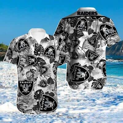 Las Vegas Raiders Hawaiian Shirt Palm Leaves Pattern Summer Vacation Gift Las Vegas Raiders Hawaiian Shirt Palm Leaves Pattern Summer Vacation Gift