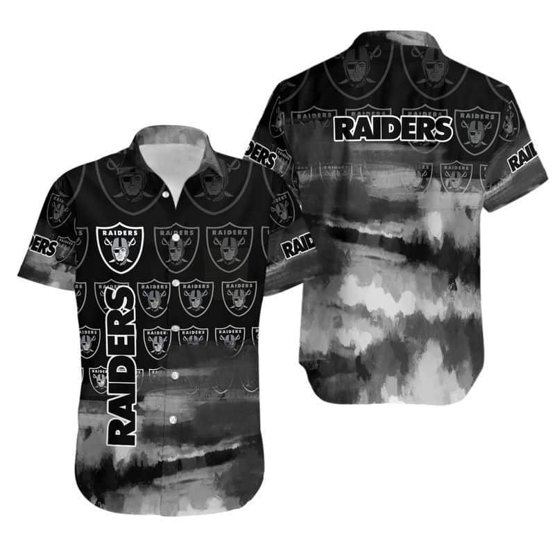 NFL Las Vegas Raiders Hawaiian Shirt Beach Gift For Football Fans NFL Las Vegas Raiders Hawaiian Shirt Beach Gift For Football Fans