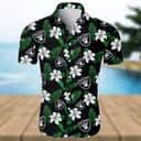 NFL Las Vegas Raiders Hawaiian Shirt Hibiscus Flower Pattern Beach Lovers Gift
