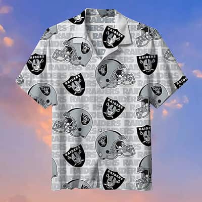 Football Helmet NFL Las Vegas Raiders Hawaiian Shirt