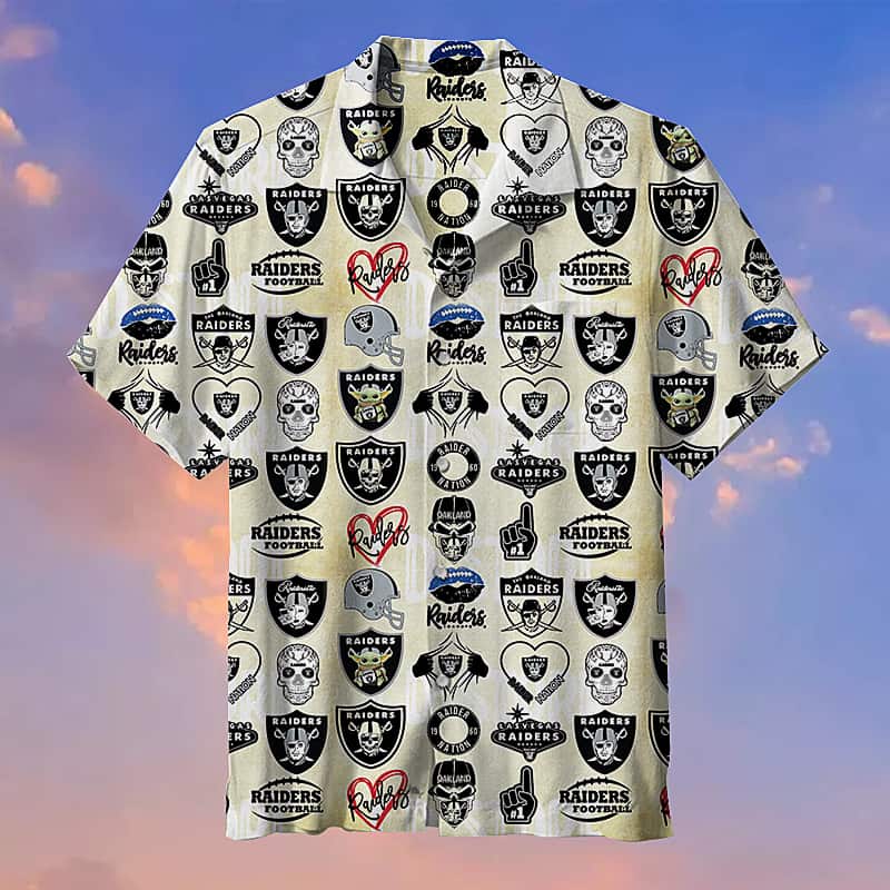 NFL Las Vegas Raiders Hawaiian Shirt Practical Beach Gift For Him NFL Las Vegas Raiders Hawaiian Shirt Practical Beach Gift For Him