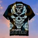 Skull With NFL Las Vegas Raiders Hawaiian Shirt Football Gift For Men