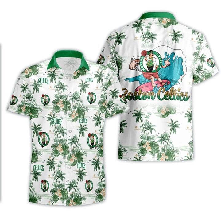 Boston Celtics Hawaiian Shirt Tropical Flower Pattern Best Basketball Gift