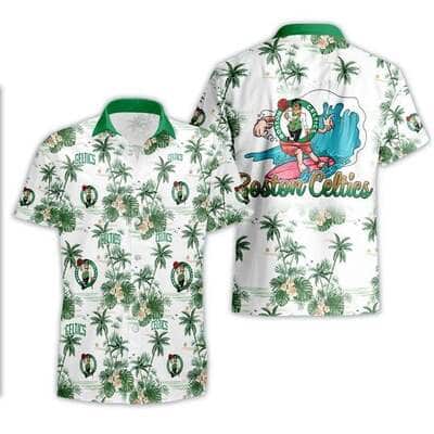 Boston Celtics Hawaiian Shirt Tropical Flower Pattern Best Basketball Gift