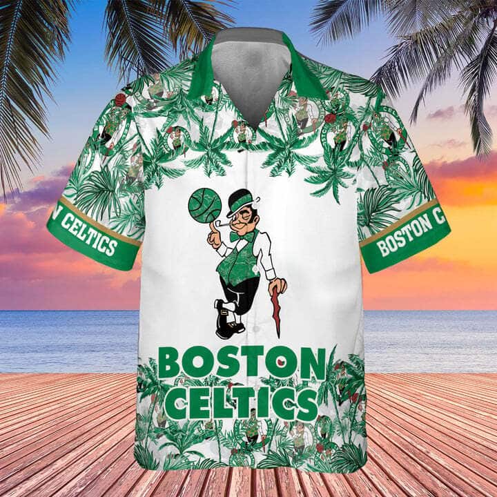 NBA Boston Celtics Hawaiian Shirt Palm Trees Beach Vacation Gift NBA Boston Celtics Hawaiian Shirt Palm Trees Beach Vacation Gift