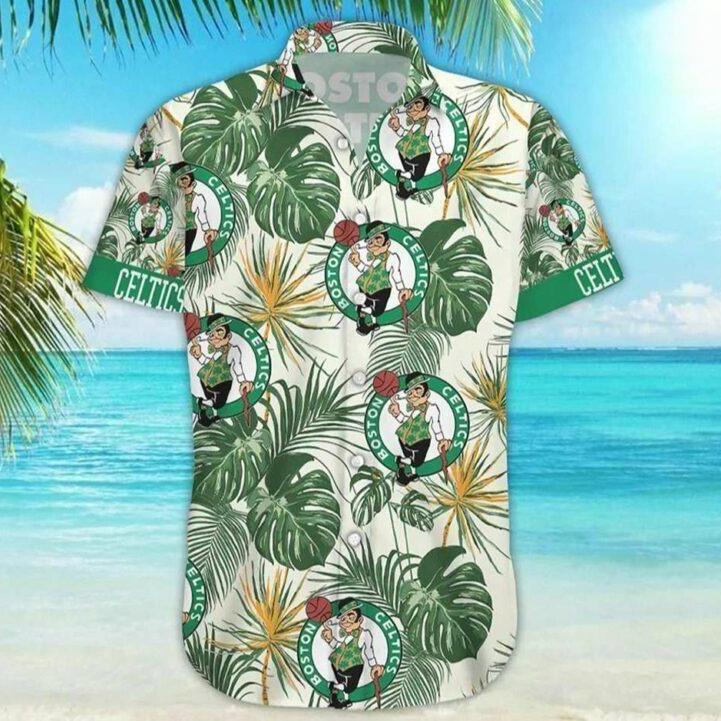 Boston Celtics Hawaiian Shirt Palm Leaves Pattern All Over Print Boston Celtics Hawaiian Shirt Palm Leaves Pattern All Over Print