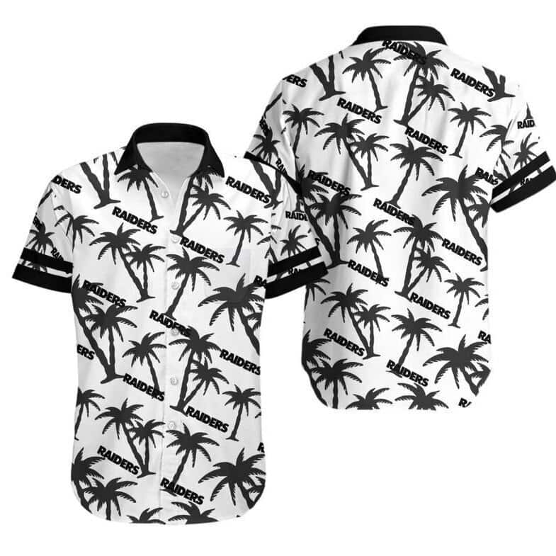 Las Vegas Raiders Hawaiian Shirt Coconut Tree All Over Print Las Vegas Raiders Hawaiian Shirt Coconut Tree All Over Print