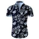Las Vegas Raiders Hawaiian Shirt Tropical Flower Pattern All Over Print Las Vegas Raiders Hawaiian Shirt Tropical Flower Pattern All Over Print