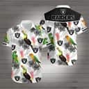Las Vegas Raiders Hawaiian Shirt Parrot Pattern All Over Print Las Vegas Raiders Hawaiian Shirt Parrot Pattern All Over Print