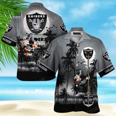 Cool Disney Mickey Mouse Las Vegas Raiders Hawaiian Shirt