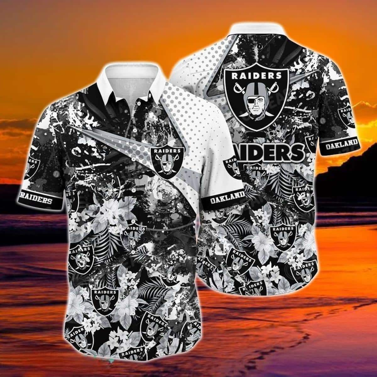 Las Vegas Raiders NFL Hawaiian Shirt Tropical Pattern Gift For Beach Trip