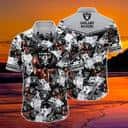 NFL Las Vegas Raiders Hawaiian Shirt Tropical Flower Pattern NFL Las Vegas Raiders Hawaiian Shirt Tropical Flower Pattern