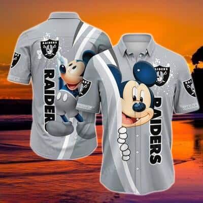 Mickey Mouse Disney Las Vegas Raiders NFL Hawaiian Shirt Mickey Mouse Disney Las Vegas Raiders NFL Hawaiian Shirt