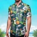 Philadelphia Eagles Hawaiian Shirt Tropical Parrots Best Beach Gift Philadelphia Eagles Hawaiian Shirt Tropical Parrots Best Beach Gift