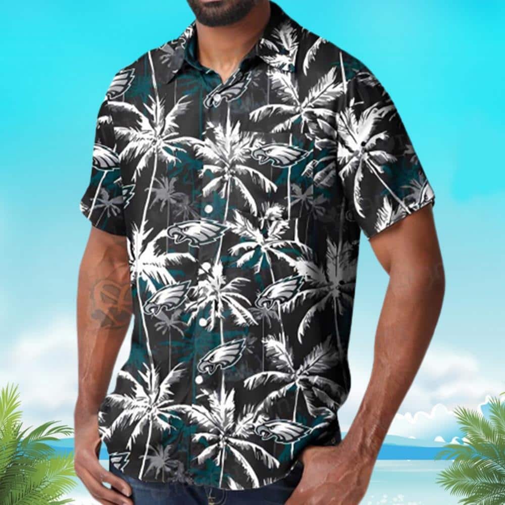 Philadelphia Eagles Hawaiian Shirt Coconut Tree Best Beach Gift Philadelphia Eagles Hawaiian Shirt Coconut Tree Best Beach Gift