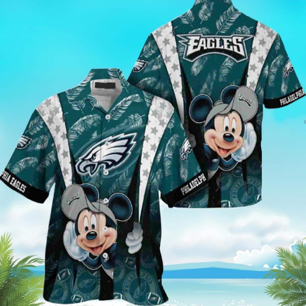 Cool Disney Mickey Mouse NFL Philadelphia Eagles Hawaiian Shirt Cool Disney Mickey Mouse NFL Philadelphia Eagles Hawaiian Shirt
