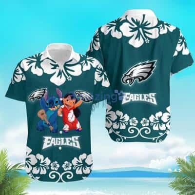 Lilo And Stitch NFL Philadelphia Eagles Hawaiian Shirt Lilo And Stitch NFL Philadelphia Eagles Hawaiian Shirt
