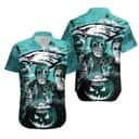 Pumpkin Freddy Jason Michael Myers Loves Philadelphia Eagles Hawaiian Shirt