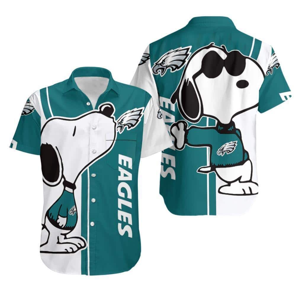 Snoopy Lovers Philadelphia Eagles Hawaiian Shirt Gift For Football Fans
