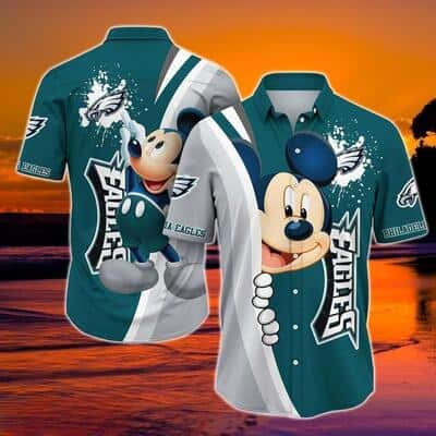 Cool Mickey Mouse Disney NFL Philadelphia Eagles Hawaiian Shirt