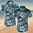 NFL Philadelphia Eagles Hawaiian Shirt Hibiscus Pattern All Over Print NFL Philadelphia Eagles Hawaiian Shirt Hibiscus Pattern All Over Print