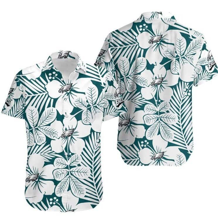 Philadelphia Eagles Hawaiian Shirt Flower Pattern Gift For NFL Fans Philadelphia Eagles Hawaiian Shirt Flower Pattern Gift For NFL Fans