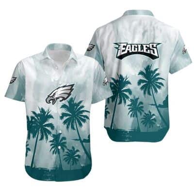 Vintage NFL Philadelphia Eagles Hawaiian Shirt Coconut Trees Vintage NFL Philadelphia Eagles Hawaiian Shirt Coconut Trees