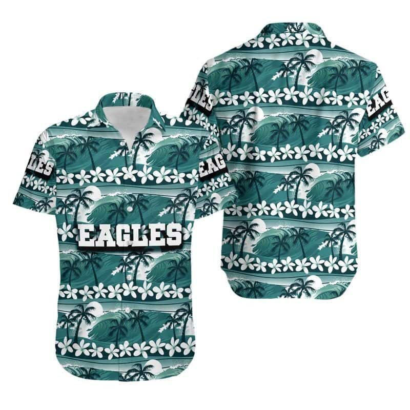 NFL Philadelphia Eagles Hawaiian Shirt Coconut Trees Gift For Beach Trip