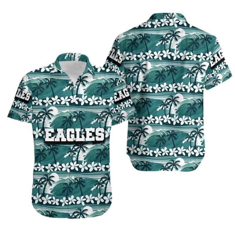 NFL Philadelphia Eagles Hawaiian Shirt Coconut Trees Gift For Beach Trip NFL Philadelphia Eagles Hawaiian Shirt Coconut Trees Gift For Beach Trip