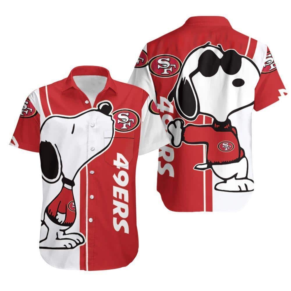 Snoopy Lovers NFL San Francisco 49ers Hawaiian Shirt Gift For Football Fans Snoopy Lovers NFL San Francisco 49ers Hawaiian Shirt Gift For Football Fans