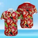 NFL San Francisco 49ers Hawaiian Shirt Parrot Pattern Summer Beach Gift NFL San Francisco 49ers Hawaiian Shirt Parrot Pattern Summer Beach Gift