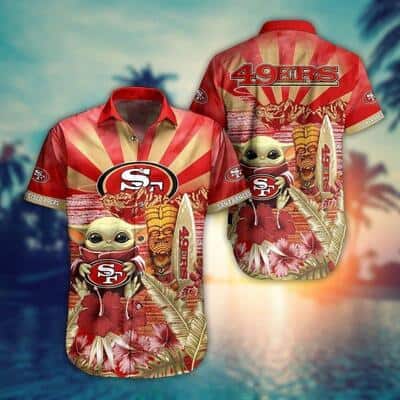 Baby Yoda Star Wars Loves NFL San Francisco 49ers Hawaiian Shirt Baby Yoda Star Wars Loves NFL San Francisco 49ers Hawaiian Shirt