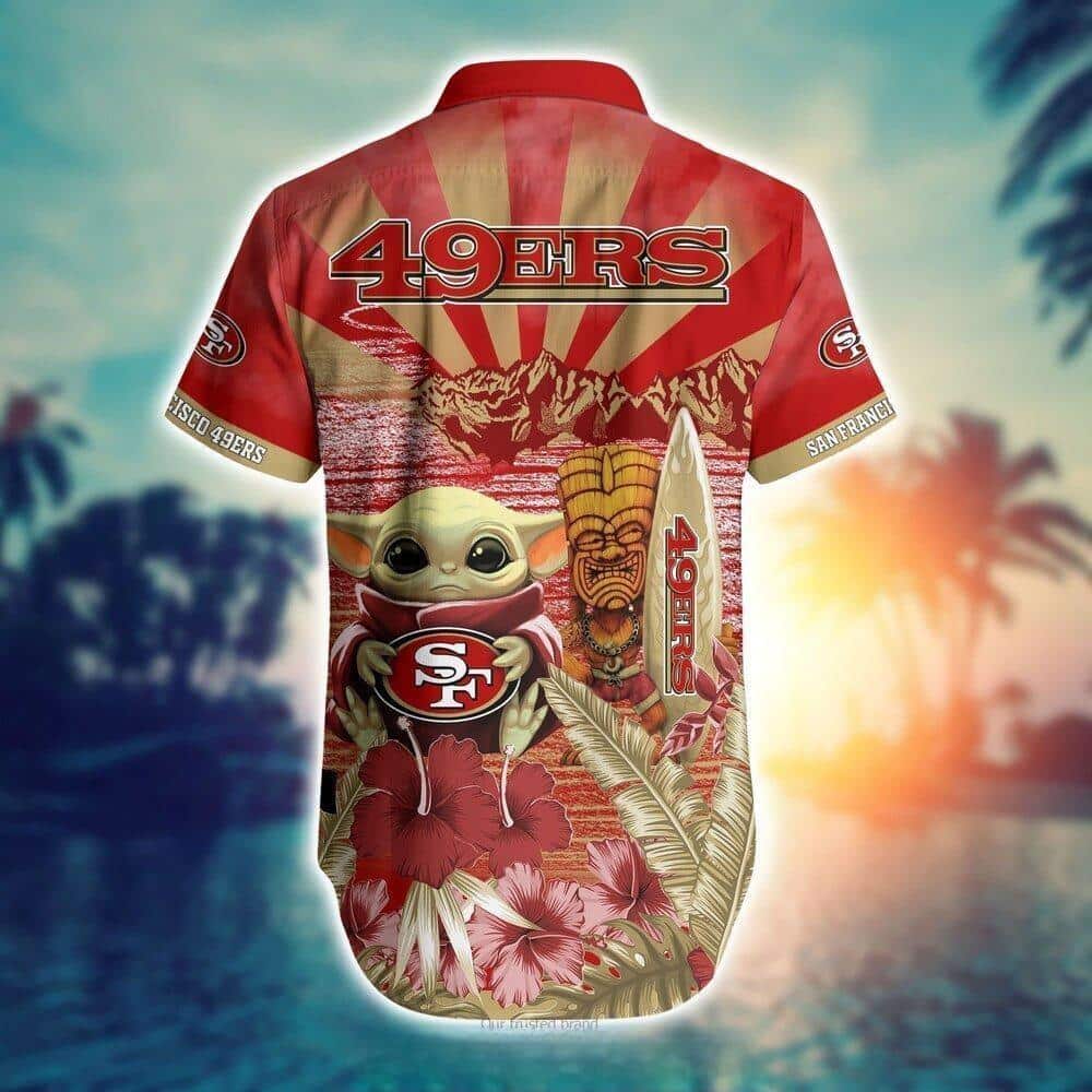 Baby Yoda Star Wars Loves NFL San Francisco 49ers Hawaiian Shirt Baby Yoda Star Wars Loves NFL San Francisco 49ers Hawaiian Shirt
